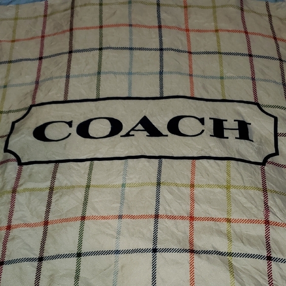 Vintage Coach Tattersall plaid 100% silk square scarf - Picture 2 of 4